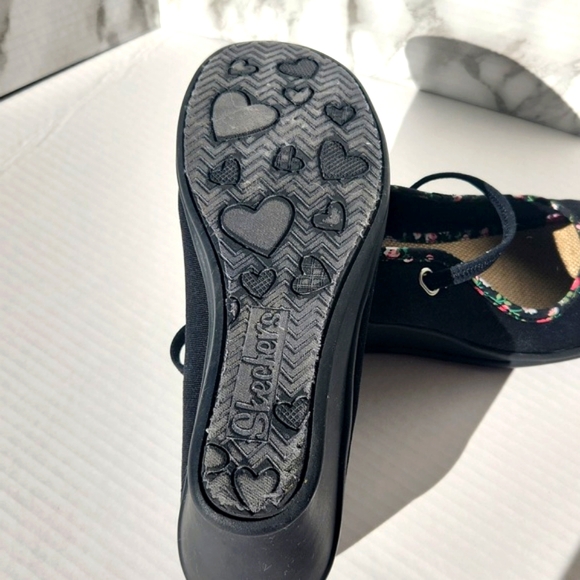 Skechers CALI Black Mary Jane Slip On Wedge Sandals (8.5) - Picture 8 of 9
